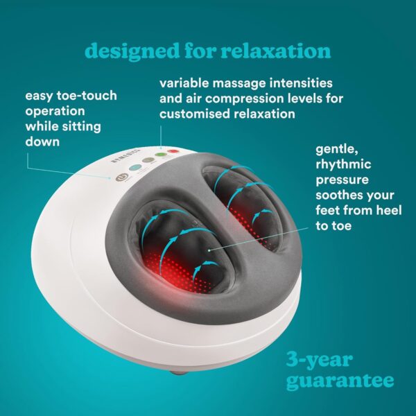 HoMedics Shiatsu Air Pro Shiatsu Masajeador de Pies – Masajeador de Pies Eléctrico con Compresión de Aire, Calor Opcional y Masaje Shiatsu Profundo, Ideal como Regalo para Mujeres y Personas Mayores - Image 6