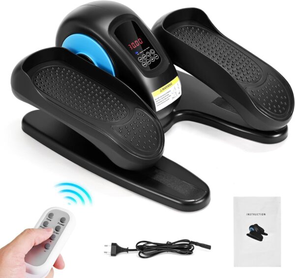 Hlieeosfcn Entrenador elíptico Inteligente, Entrenador de Movimiento, Entrenador de Pedal, con Modo automático y Manual, Pantalla LCD; Grandes Pedales Anti-Deslizamiento. Paso para los Movimientos de - Image 2