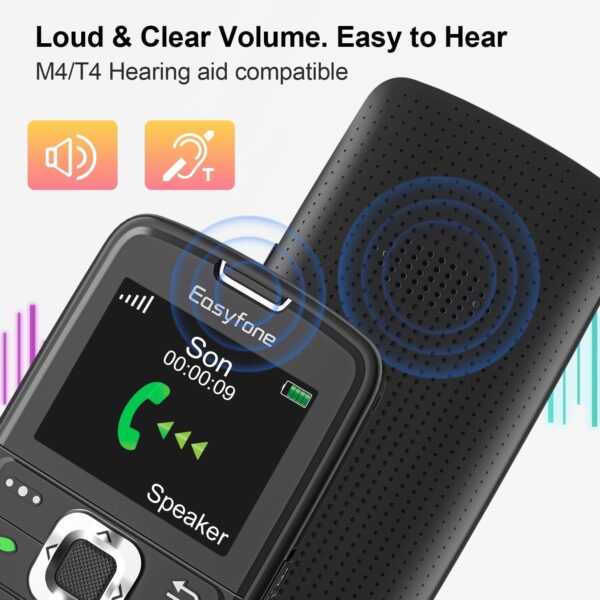 Easyfone Prime-A6 gsm Teléfono Móvil para Personas Mayores con Teclas Grandes y botón SOS, Fácil de Usar Móviles para Ancianos con Base cargadora (gsm) - Image 7