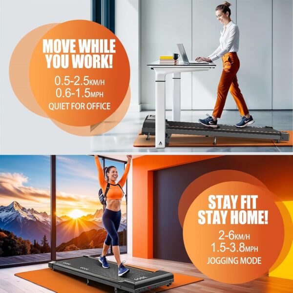 MettleMatic TW1 Cinta de Correr - Walking Pad 2,25HP, Capacidad de Carga de 100KG, Velocidad de 1 a 6 km/h, inclinación del 7%, Cinta de Andar no Requiere instalación, garantía de 2 años - Image 6