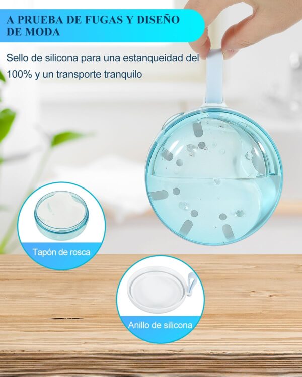 Caja Ferula Dental, Caja Dentadura Postiza, Caja Aparato Dental Portátil a Prueba de Fugas, Kit de Limpieza de Dentaduras Postizas con Cepillo Limpiador, Colador y Espejo - Image 2