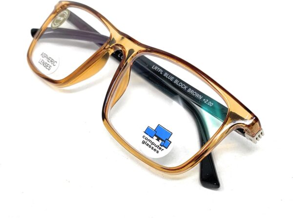 Triple Flex VENICE UNISEX Son gafas tres veces más resistentes, de TR90, material utilizado en aeronáutica. ULTRALIGERAS y anti fatiga ocular, ANTI-LUZ AZUL (+1.50, Marrón) - Image 9