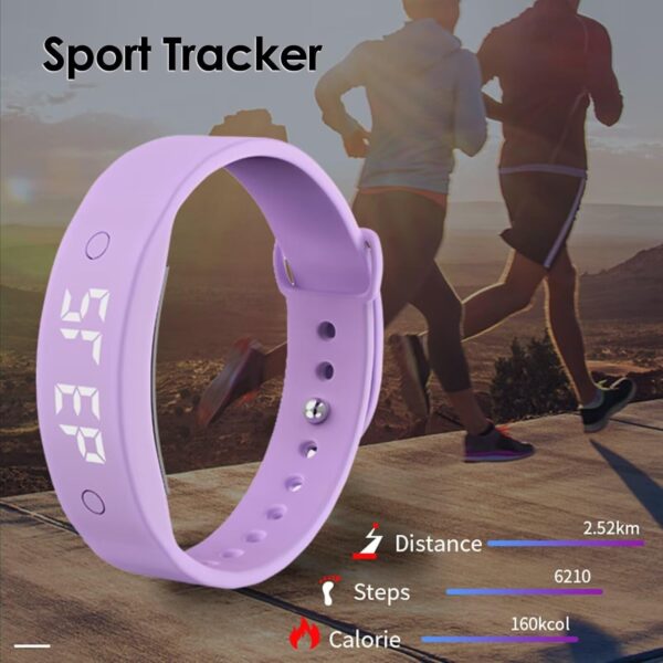 findtime Reloj digital para mujer y hombre, reloj de pulsera digital con podómetro, pulsera de fitness, reloj de fitness sin aplicación ni teléfono móvil, rastreador de fitness, reloj despertador para - Image 2
