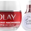 Olay Niacinamida + SPF30 Crema Hidratante De Día 50ML y Súper Sérum 5 Beneficios en 1, 14ML. Pack de 2 Unidades. Piel Más Firme Y Hidratada