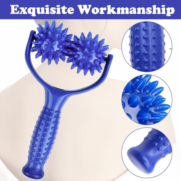 Portátil Rodillo Masaje Pies, con Mango Pelota Masaje Pies, Aliviar la Fatiga Pelota Masaje Adecuado para Piernas, Espalda, Brazos, Hombros, Plantas de los Pies (Azul) - Image 3