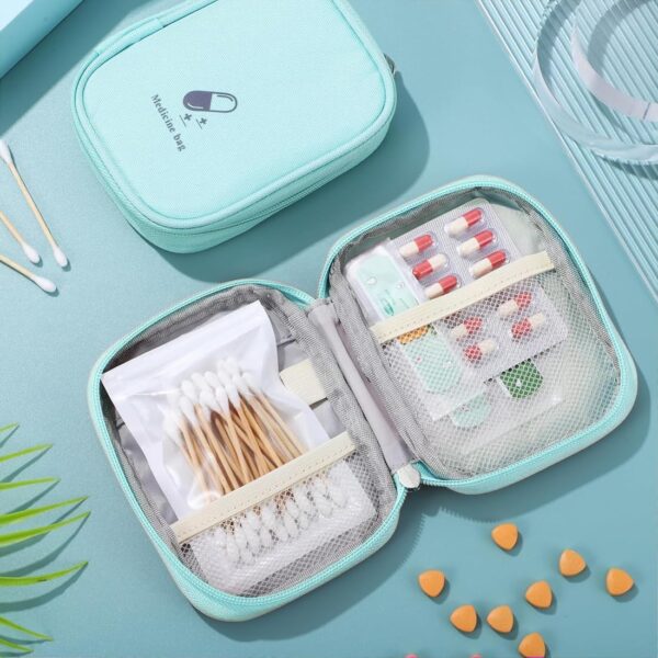IBXWMNG 1 pz Bolsa de Almacenamiento Médico Multifuncional portátil Impermeable para Primeros Auxilios,Mini Botiquín de Medicina,Bolsa Médica Vacía- Para el hogar, Viajes y Oficina - Image 4