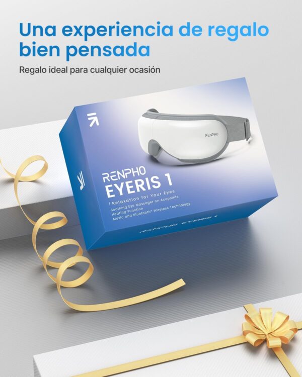 RENPHO Eyeris 1- Masajeador de ojos con calor, Música Bluetooth, Masaje vibratorio,Plegable masajeador ocular para aliviar la tensión ocular Ojos secos Mejorar el sueño regalo dia de la madre - Image 7