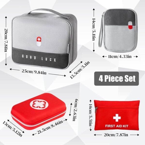 JOYBOY 4Pcs Botiquín de Primeros Auxilios,Bolsa Médica Vacio,kit Portátil,para Oficina,Hogar,Deportes,Viajes,Senderismo,Camping - Image 4