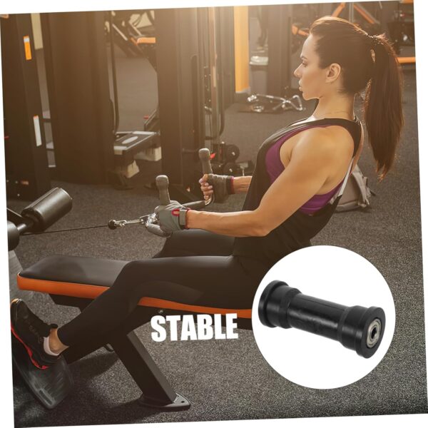 Happyyami polea de Remo Fitness Maquina de Remo Rueda de rodamiento para Equipos de Fitness rodamientos para máquinas de Fitness Piezas de la máquina de Remo el plastico Black - Image 5