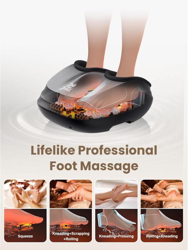 BOB AND BRAD Lite Masajeador de Pies con Calor, Shiatsu Masajeador Pies para Fascitis Plantar, Masaje Pies de Amasado Profundo, Masajeador Pies Electrico Adapta a Pies Hasta Hombres Tamaño 46 - Image 4