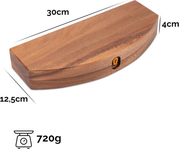 LOGOPLAY Bao - Hus - Kalaha - pequeño Juego de Viaje para Llevar - 30cm de Largo - Juego de Piedras - Juego de Piedras Preciosas - Oval de Madera de Samena Marrón - Image 3