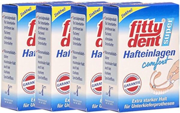 4 x almohadillas adhesivas FITTYDENT super adhesivas 15 unidades