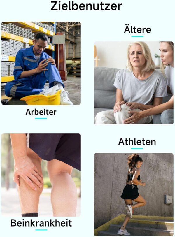 ALLJOY Masaje de Piernas Presoterapia, Compresión de Aire Masajeador de Molletas Pies para Circulación, 6 Modos 4 Intensidades 2 Niveles de Calor para Pies y Rodillas, Regalo Hombre Mujer - Image 5