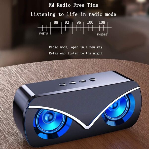 ZXQZ Altavoces portátiles Altavoces Bluetooth, Mini Altavoz Inteligente Inalámbrico Impermeable Portátil, Coche Super Subwoofer bocinas (Color : Black) - Image 8