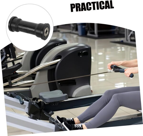 Happyyami polea de Remo Fitness Maquina de Remo Rueda de rodamiento para Equipos de Fitness rodamientos para máquinas de Fitness Piezas de la máquina de Remo el plastico Black - Image 4