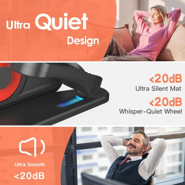 Ejercitador de Pedal Elíptico,Entrenador Elíptico Debajo del Escritorio con Pantalla Control Remoto Pedal Antideslizante,Mini Elíptica Portátil de Velocidad Ajustable para Gimnasio en Casa Oficina - Image 5