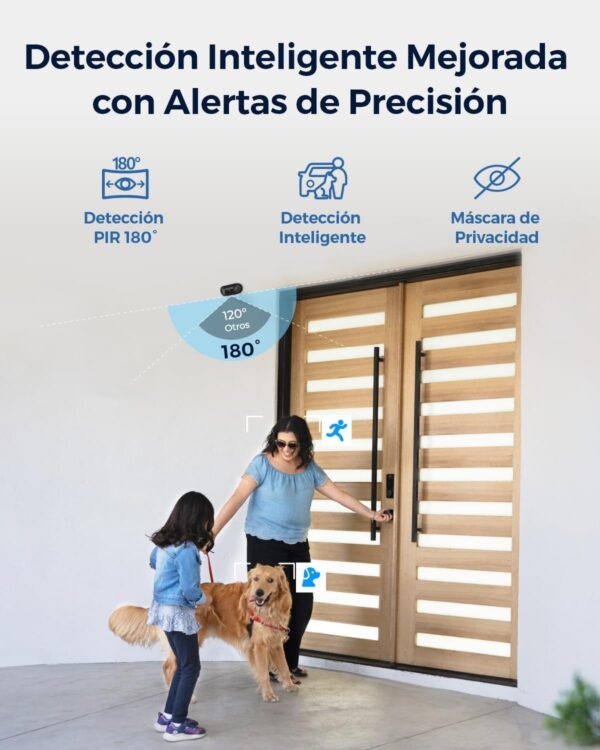 Reolink 4K Camara Vigilancia WiFi Exterior Solar, Visión Nocturna Verdadera en ColorX F1.0, Gran Angular de 180, 8MP Camara Seguridad con 2,4/5GHz Wi-Fi 6, Detección PIR y AI, Argus 4 Pro+Panel Solar - Image 6