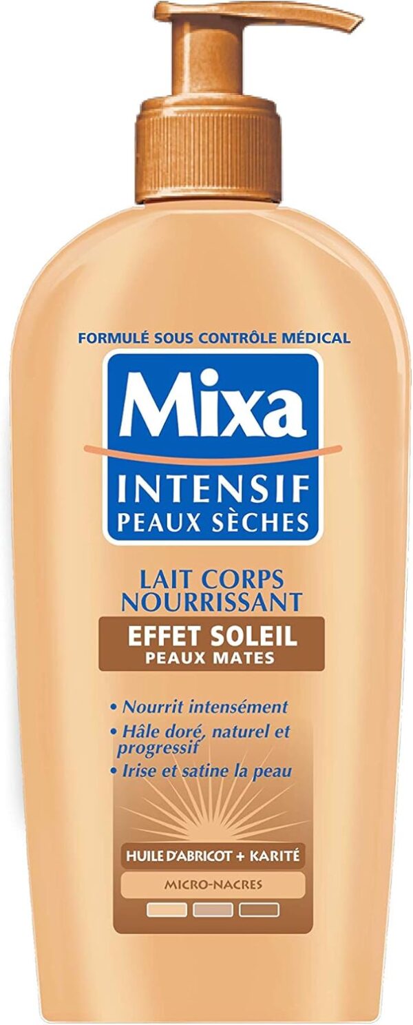 Mixa Intensif Peaux Sèches Leche Corporal con Efecto Bronceador - 250 ml