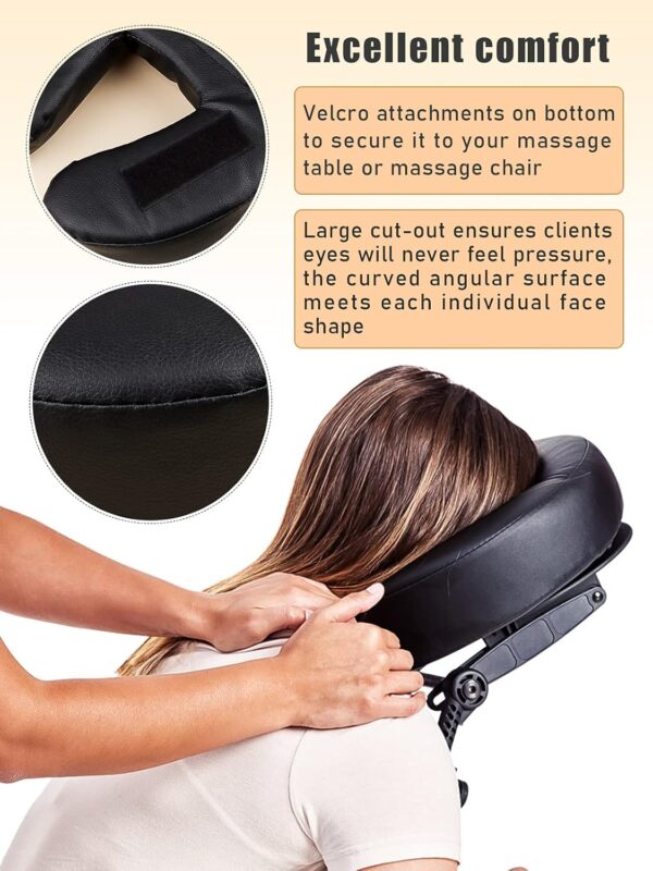 Kalolary Negro Master Massage Cojín de Cara hacia Abajo, cojín para la Cara, cojín para el reposacabezas, cojín de Mesa de Masaje - Image 5