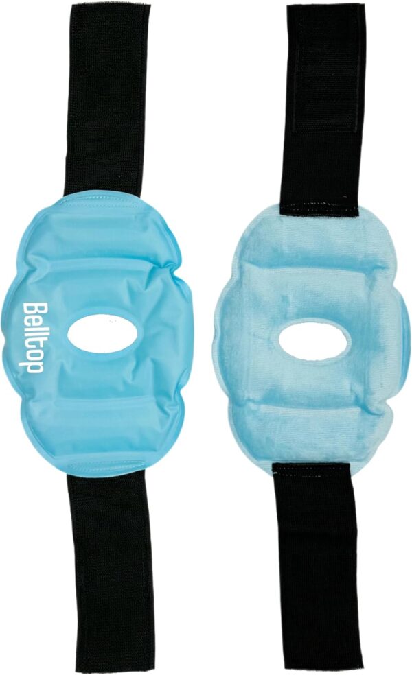 Pack de 2 bolsas de gel frío/calor reutilizables. Hielo lesiones (rodillera ligamento y menisco) con banda de compresión. Bolsa caliente para microondas y compresas gel frío lesiones para congelador - Image 8
