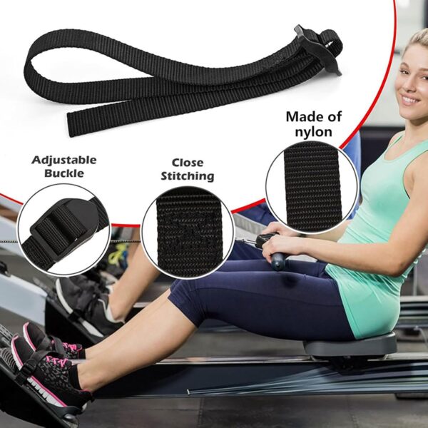 WNXGNHO Correa de pie de repuesto para fitness, correa de pie fija ajustable para máquina de remo para fitness, deportes en casa - Image 9