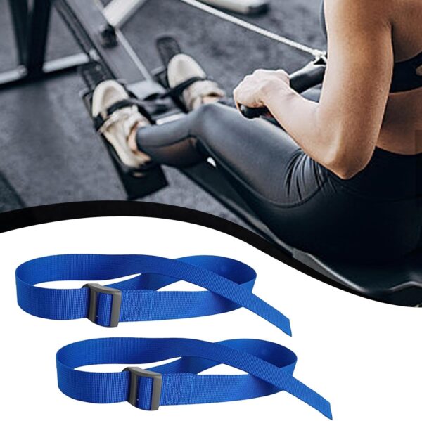 Correas para pedales elípticos,Correas para pies para máquinas de remo - 2 correas para los pies de fijación del pedal de la máquina de remo | Correas elípticas para pies para correas de pedales de má - Image 3
