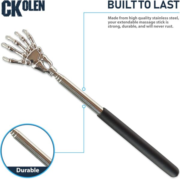 Ckolen Rascador de Espalda Telescópico, Palo de Masaje Extensible, Masajeador Rascador de Espalda para Aliviar la Picazón - Image 7