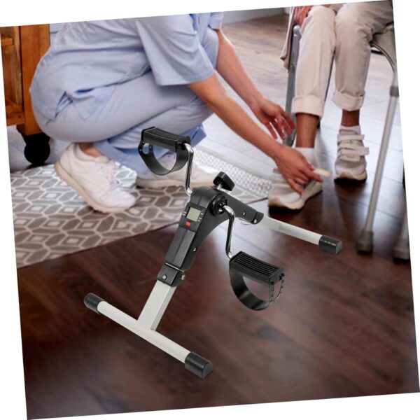 BESPORTBLE Paso a Paso Pedal Bicicleta Estática Plegable Bicicleta Debajo del Escritorio Vendedor Ambulante Ejercitador Plegable Mini Bicicleta De Edad Mediana Entrenador El Plastico Portátil - Image 2