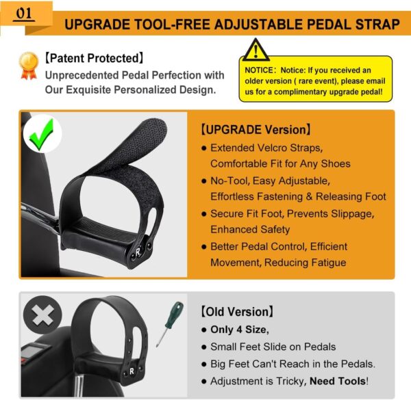 GOREDI Ejercitador de pedal para debajo del escritorio, mini bicicleta estática portátil con pantalla LCD para el hogar/oficina, ciclo de escritorio para pierna/brazo con asa, ejercitador de piernas - Image 2