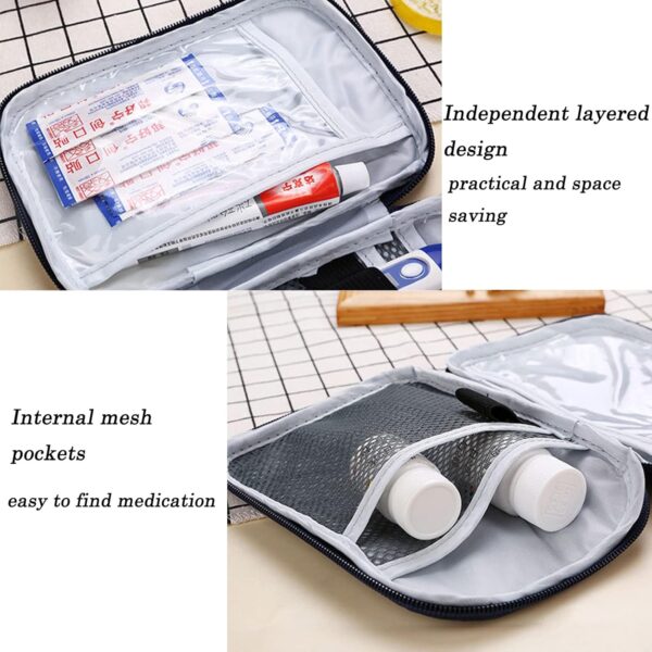 2 Piezas Mini Kit Bolsa Primeros Auxilios, Bolsa Médica Vacio, para Exteriores, Viajes, Camping ( Los Medicamentos no Están Incluidos) - Image 3