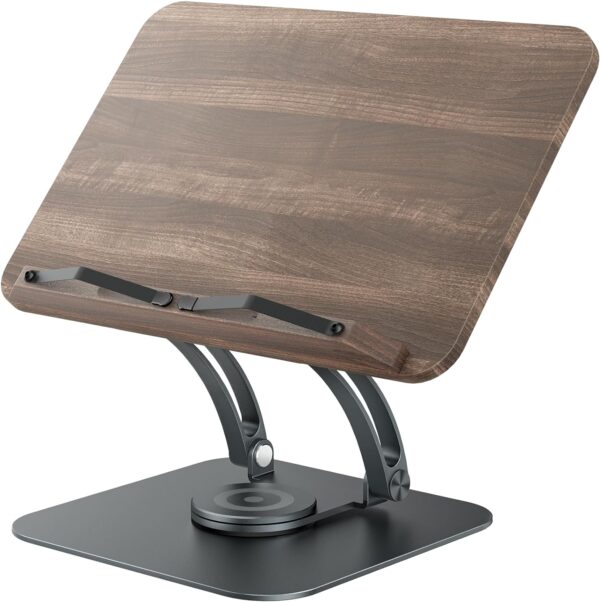 Tounee Soporte de Libro para Lectura con base giratoria de 360°, Elige para los lectores-Gris