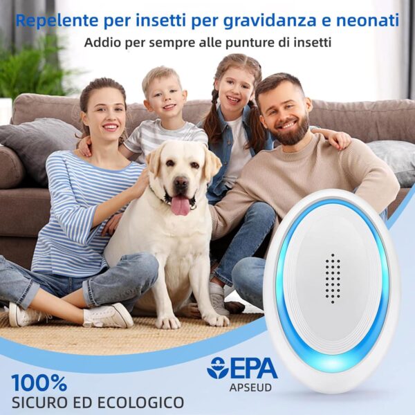 Repelente Ultrasónico de Plagas, 6 Pack Antimosquitos Electrónico Ultrasónico Mosquitos,2024 Repelente Mosquitos Interiores Antiparasitario para Roedores, Arañas, Cucarachas, Insectos - Image 5