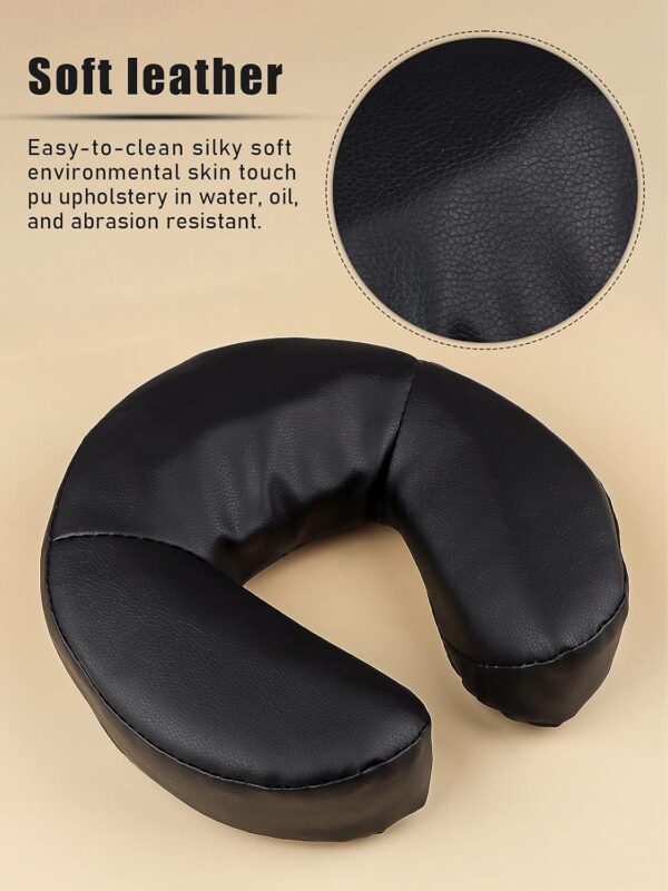 Kalolary Negro Master Massage Cojín de Cara hacia Abajo, cojín para la Cara, cojín para el reposacabezas, cojín de Mesa de Masaje - Image 3