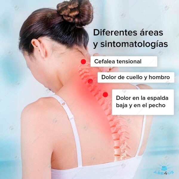 ABB4US | Almohada con 8 Puntos magnéticos para Mayor Alivio del Dolor de Cuello | Dispositivo tracción Cervical Corrector de Postura | relaja, estira y Alivia tensión | Neck Cloud (Celeste) - Image 4