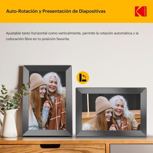 KODAK Marco de Fotos Digital WiFi 10.1 Pulgadas, Memoria Incorporada 32GB, Pantalla Táctil para HD 1280x800 IPS, Soporte Rotación Automática, Compartir Instantáneamente Fotos y Videos - Image 3