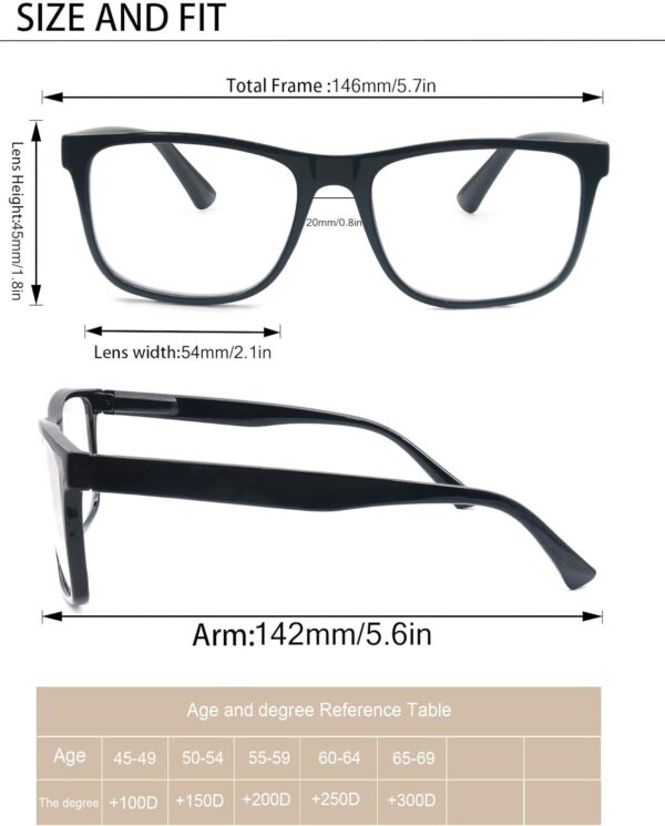 MODFANS 4 Pares de Gafas de Lectura 1.75 Hombres/Mujeres,Rectangular Gafas para Presbicia,Buena Vision Ligeras Comodas,Vista de Cerca/Vista Cansada Colores Mezclados - Image 7