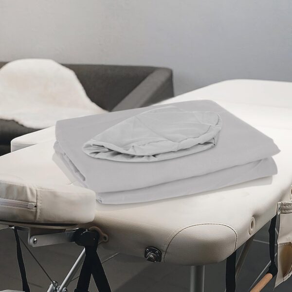 Juego de sábanas de microfibra de 3 piezas para mesa de masaje, funda plana para mesa de masaje, incluye fundas para mesa de masaje, sábanas bajeras, fundas para cuna facial, para salón de belleza, - Image 6