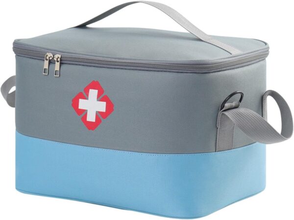 Bolsa para medicamentos, Bolsa Impermeable de Primeros Auxilios, Bolsa médica de Emergencia, Bolsa médica Impermeable con Correa para el Hombro, Portátil Impermeable Botiquín Médico Vacío