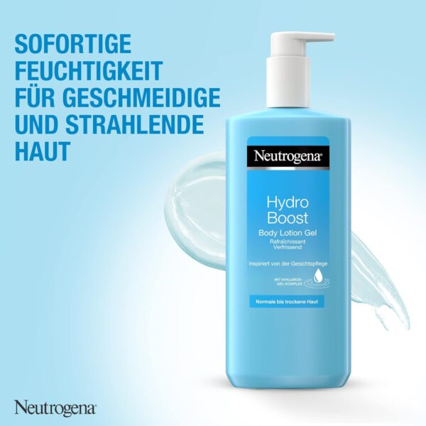 Neutrogena Hydro Boost Body Lotion Gel Crema Hidratante Ultraligera con Hialuron, para pieles normales a secas, 400 ml - Image 2