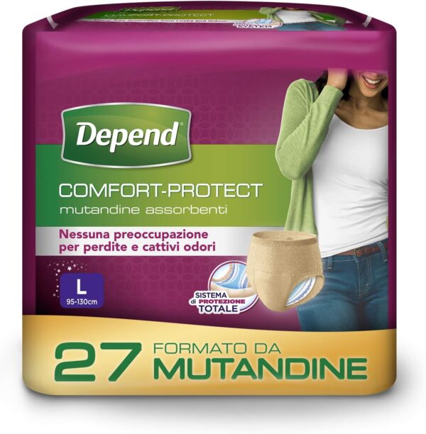 Depend - Braguitas de incontinencia para mujer, súper absorbentes