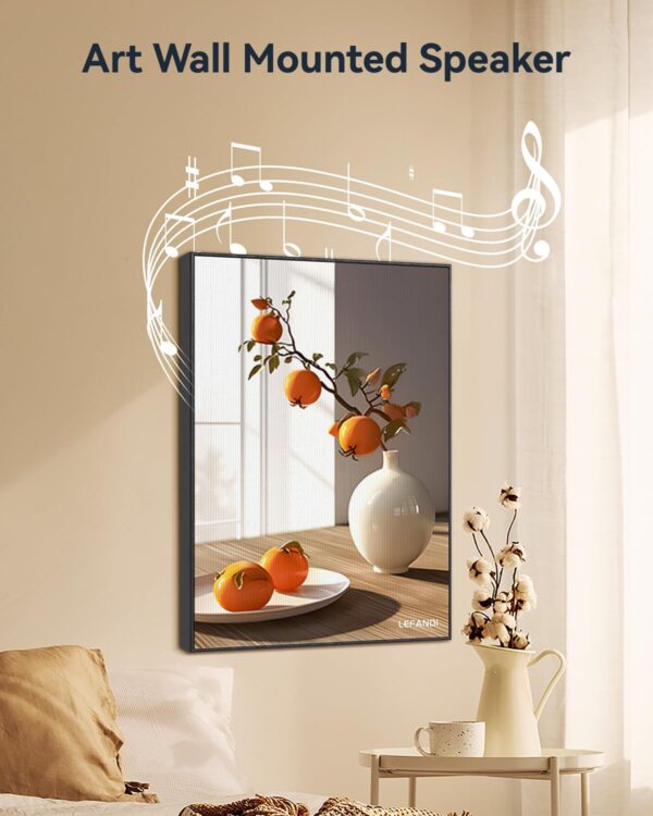 LEFANDI Altavoces Bluetooth, Altavoces para Pintura artística, Altavoces de Pared, batería integrada, Adecuado para Dormitorio, Oficina, Sala de Estar, Hotel, Restaurante (D107726) - Image 8
