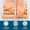 TheraFlow Masajeador Dual de Pies - Acupuntura Shiatsu Original - Madera - Talle XL con Rodillo de Acupresión para y Alivio de Fascitis Plantar - Con Gráfico de Reflexología Podal y Manual de Uso - XL - Image 3