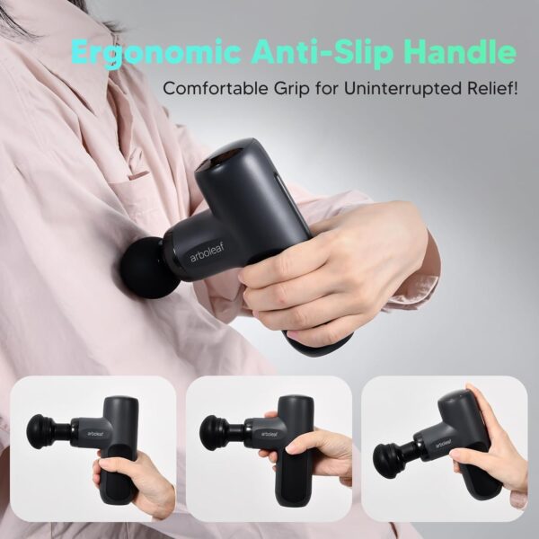 arboleaf Pistola de Masaje Mini con Estuche, Masajeador Muscular Profesional de 3200 rpm y 5 Velocidades, Massage Gun Silencioso para Relajación Muscular - Image 7
