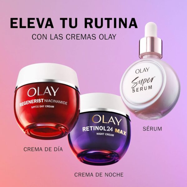 Olay Super Sérum, Sérum Facial Hidratante Con Vitamina C, Niacinamida, Péptido De Colágeno, Cuidado De La Piel Well-Aging, E Iluminador, 30 ml - Image 5