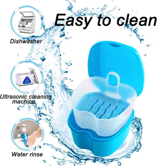 Caja de Baño de Dentadura Dental,Funda Invisalign Caja de Retención Caja de Dentadura Postiza Dental Ortodoncia Dientes Falsos Contenedor de Almacenamiento Caja de Dentadura Postiza para Viajes - Image 4