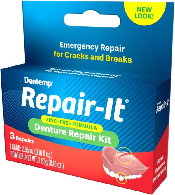 D.O.C. Repair-It Advanced Formula Kit de reparación de dentaduras postizas 3 ea Pack-2 - Image 2