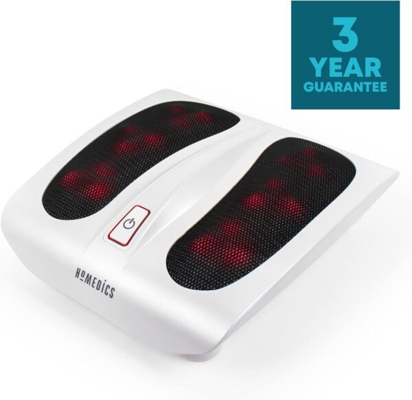 HoMedics Deluxe Shiatsu Masajeador Eléctrico para Pies con Calor – 6 Nodos Giratorios, 18 Cabezales de Masaje Plantar, Suaviza los Músculos - Image 2