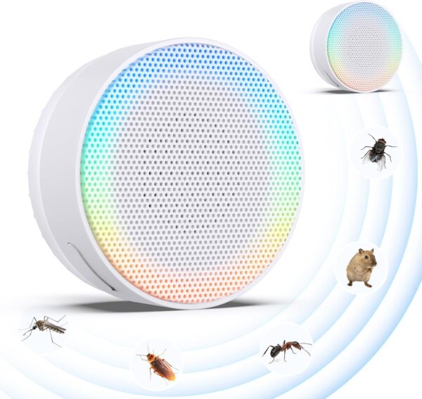 Repelente Ultrasónico de Plagas, Electrónico Repelente Mosquitos Control de Plagas, Repelente Ultrasónico Mosquitos para Anti Mosquitos, Moscas, Ratones, Cucarachas, Arañas, Roedores (2 Pack)