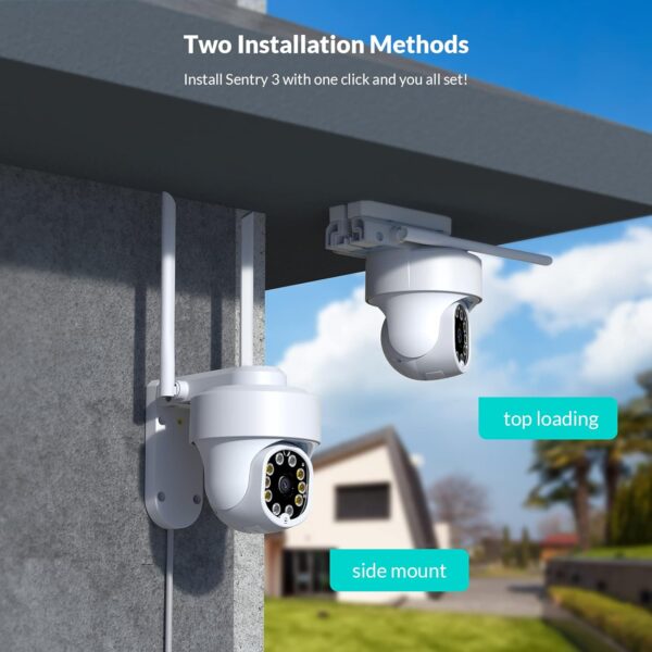 NETVUE Camara Vigilancia WiFi Exterior, Domicilio FHD Vista a 360° y Audio Bidireccional, Interior y Detección de Movimiento, Visión Nocturna en Color - Image 9