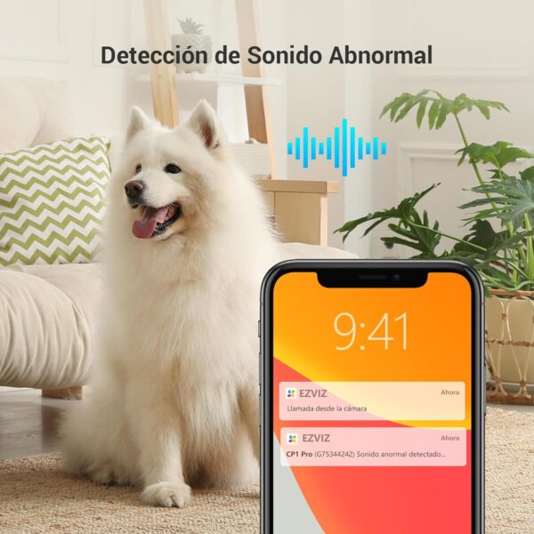 EZVIZ Camara de Vigilancia Interior con Seguimiento Automático, Cámara IP Domicilio WiFi 360° para Bebe con Visión Nocturna Color, Detección Humana,1080P, Llamada Bidireccional, Soporta 512GB, CP1 2MP - Image 3